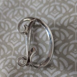 Elegant Silver Brooch